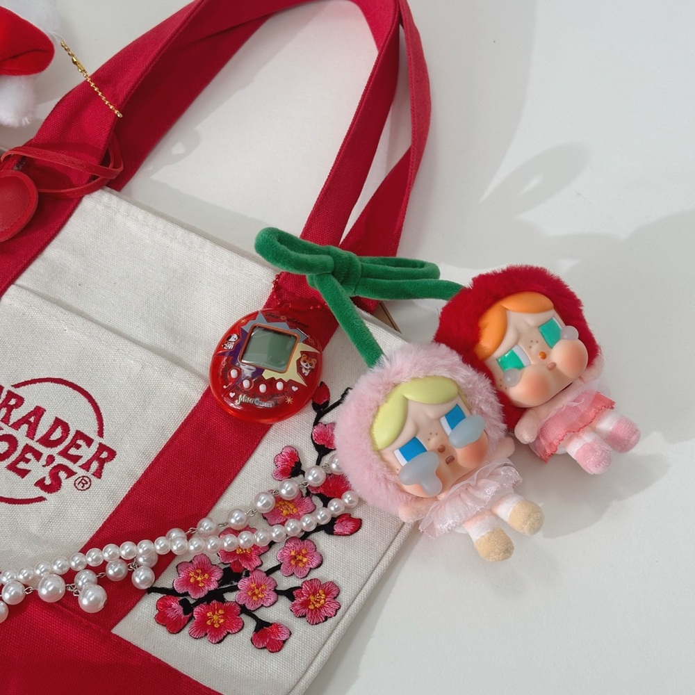 Trader Joe’s Mini Tote Bag Red - Picture 7 of 8